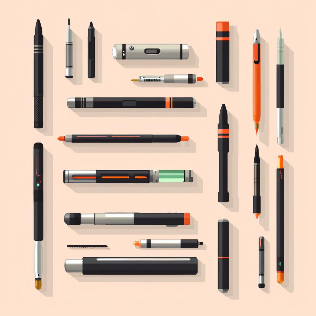 Disassembled vape pen